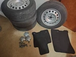 Ford Maverick Steel Wheels With Stock Tires 5X108 225/65R17 (set Of 4). Fixed Price $500.00.