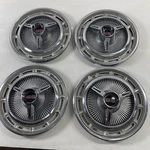 (4) 1965 66 Impala Super Sport 14" Spinner Hubcaps Very Nice D6. Fixed Price $200.00.