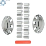 Chrome Front Axle Cover Hub Cap Thread-on Plastic Abs 33MM Lug Nuts Semi Truck. Fixed Price $46.24.