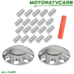 Front Hub Set Chrome Semi Truck Wheel 33MM Nut Spiked. Fixed Price $45.45.