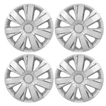 16" Set Of 4 Silver Wheel Covers Snap On Full Hub Caps Fit R16 Tire & Steel Rim. Fixed Price $42.99.