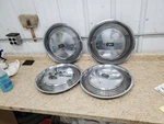 Wheel Cover Hubcap With Rib Type Chrome Center Fits 74-76 Oldsmobile 300444. Fixed Price $115.00.